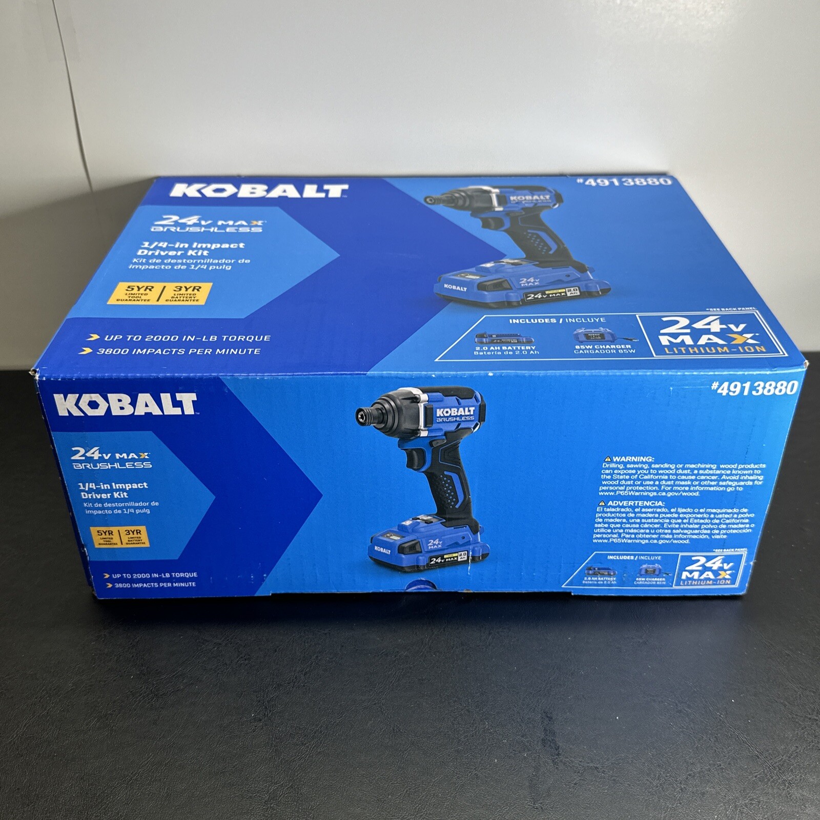 Kobalt KID 2024A03 24V LiIon 1/4" Variable Speed Brushless Impact