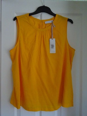 JOHN LEWIS TRÄGERTOP COLLECTION WEEKEND ÄRMELLOS GELB UK 18, EUR 44-46. Neu mit Etikett