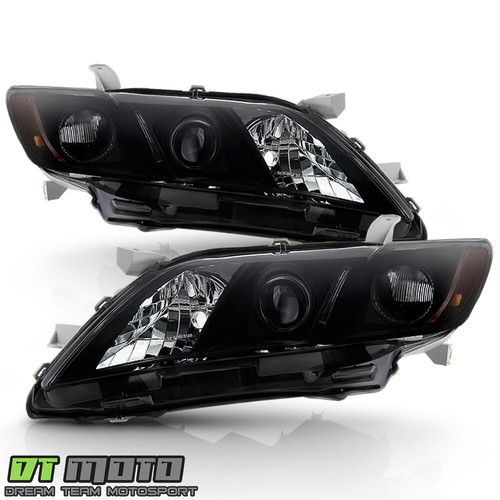 Smoke Black Headlight Assembly For 2010-2011 Toyota Camry Sedan – Halogen, DOT-Certified Pair