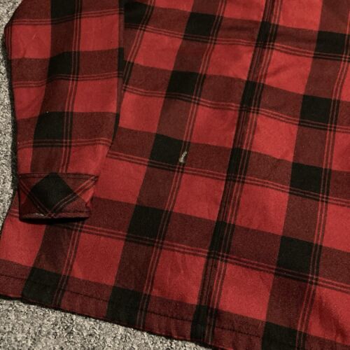 Chaqueta de trabajo Dickies Lumberjack forrada de lana roja y negra a cuadros mediana para hombre - Imagen 8 de 8