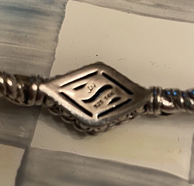 Brazalete Jai de plata de ley y oro de 14kt piedra de ónix Foto 2 de 4