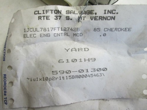 1985 Jeep Cherokee, CJ 2.5 Manual Trans ECM - Picture 3 of 3