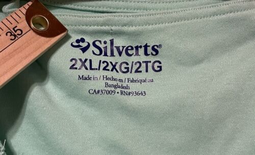 Silverts Women's Adaptive Gown Size 3XL Open Back Shoulder Snaps Long Sleeves - Picture 3 of 3
