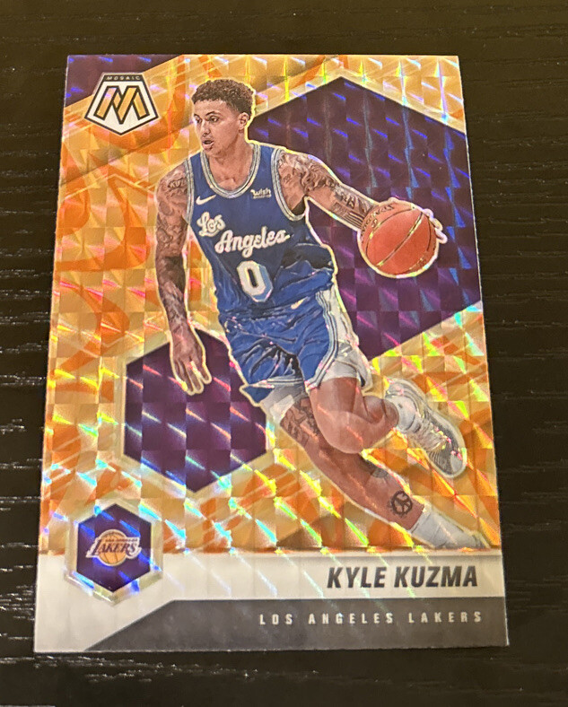 2020-21 Panini Mosaic Kyle Kuzma Orange Reactive Prizm 