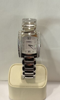 New Ebel Brasilia 1215779 Stainless Steel MOP Diamond Dial Unisex Watch