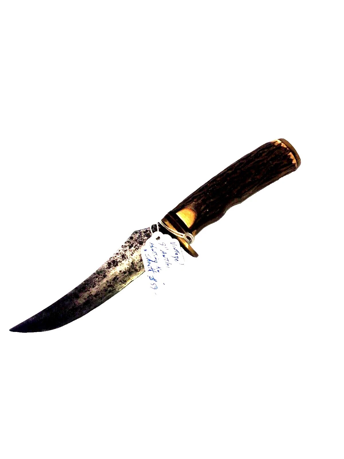 Mango de latón Vintage De Colección Caza Cuchillos de Hoja Fija producidos en fábricas