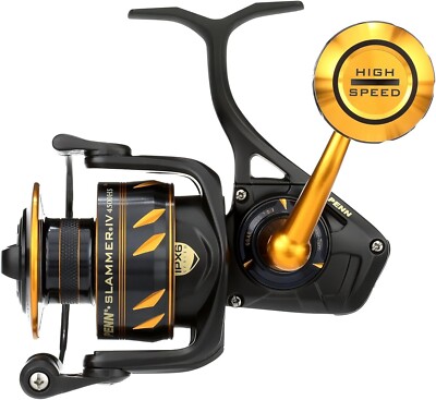 新品未使用☆ PENN SLAMMER IV 4500HS Penn Slammer IV SLAIV4500HS Spinning Reel (Black/Gold) New