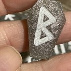 Coffin Shaped Silver Shimmer Resin Rune Stones, Elder Futhark — photo 2
