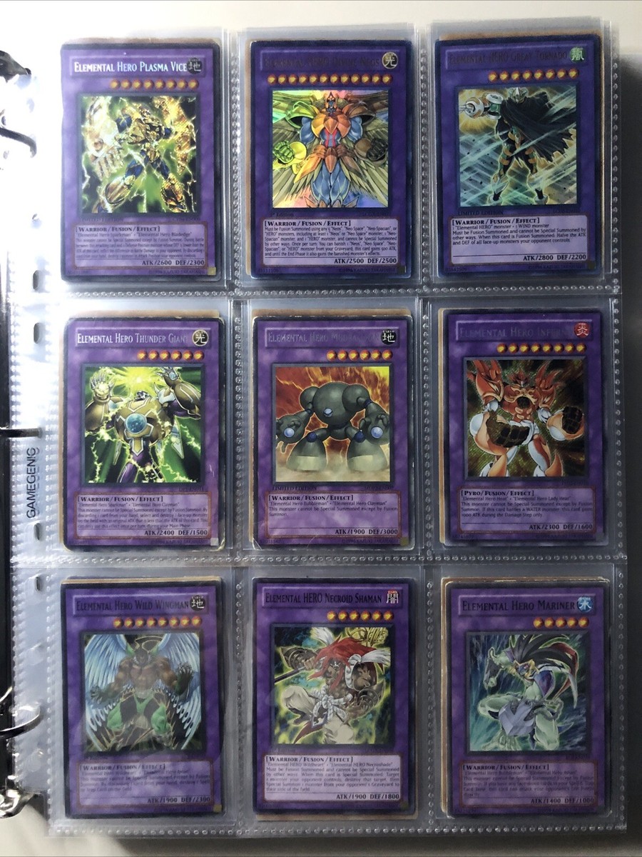Yu-Gi-Oh ELEMENTAL HERO and Neo Spacian Card Lot +Tin | eBay