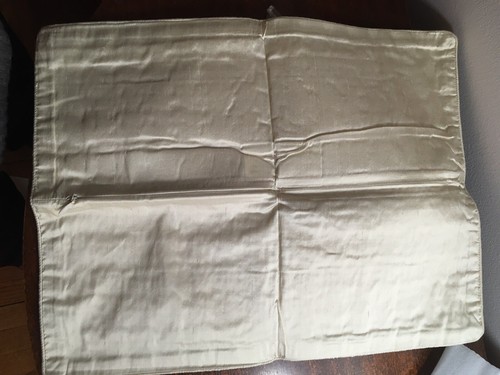 Funda de almohada Eileen Fisher for Garnet Hill marfil seda 12”x16” cremallera oculta nueva con etiquetas - Imagen 8 de 9