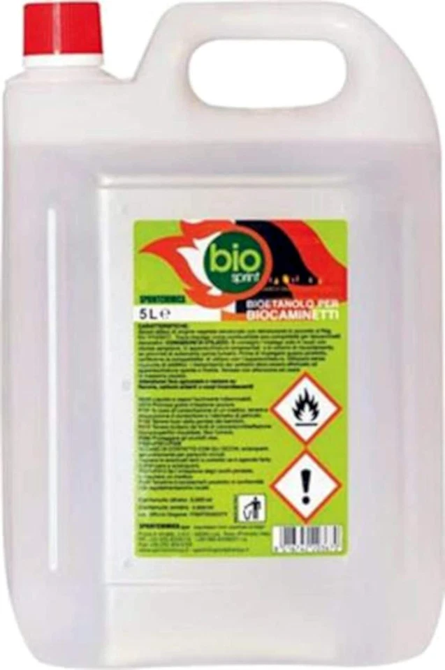 Bioetanolo Liquido Combustibile Inodore per a Camino Caminetto Stufa Stufe 5 Lt