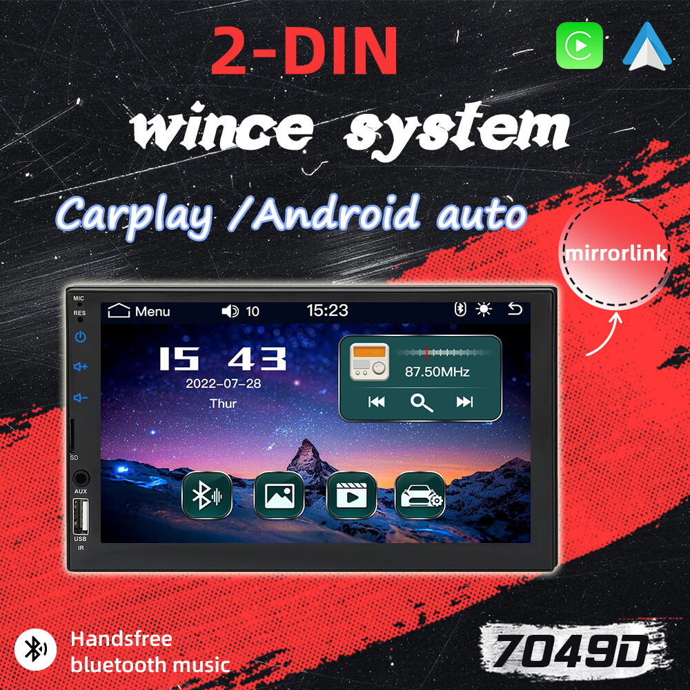7-Zoll Doppel-DIN Autoradio Mit Bluetooth, USB & Handy-Spiegelung – MP5 Player, FM Radio, Touchscreen