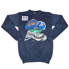 NFL DENVER BRONCOS SWEATSHIRT BOYS LARGE 14/16 VINTAGE BLUE