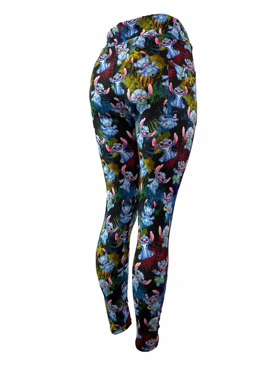 The Many Faces Of Stitch Fun Leggings Multiple Sizes with POCKETS