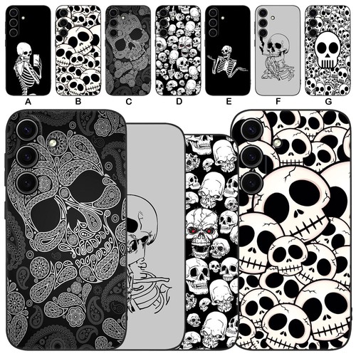 Case For Samsung Galaxy A35 A16 S25 S24 S23 Skull Skeleton Patterned Phone Cover