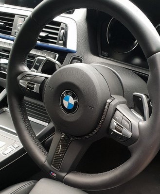 Bmw M Sport Carbon Fibre Steering Wheel Trim F F22 F30 F32 F36 F06 F13 X5 F15 Ebay