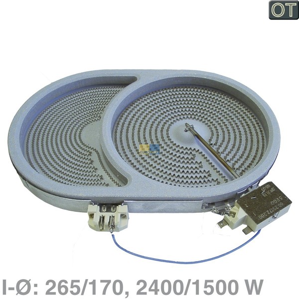 Aeg Electrolux StrahlheizköRper HeizköRper Oval 2400/1500W 230V Herd 374063926-image