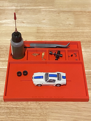 HO Slot Car Build Plate, Setup Plate, Work Station, Pit Box.