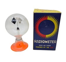 Vintage 60's RADIOMETER SPACE AGE SPHERE SUN POWERED UNIVERSAL SPECIALTIES W/Box