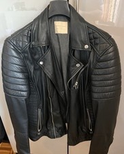 Giacca in Pelle Nera XL Selected Hommeindossato sole poche volte