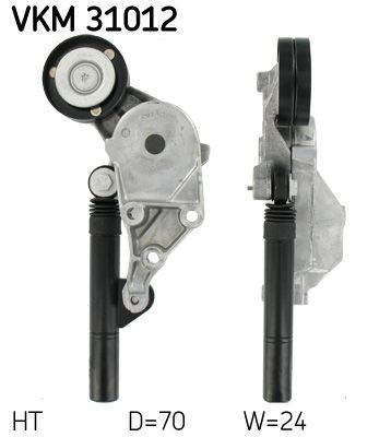 V-Ribbed Belt Tensioner SKF VKM 31012 Fits Audi Seat Skoda VW A3 Bora Ø 70mm