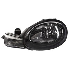 Se adapta a 01-02 Dodge Faro Neón Faro Bisel Negro Lado del Conductor Izquierdo Halógeno