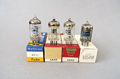 4 x NOS EF95, 6AK5, VARIOUS BRANDS, AMP TEST, OWN BOXES