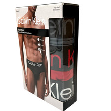 Calvin Klein Men's Hip Brief XL 40-42 Multicolor Stretch 3-Pk Moisture-wicking