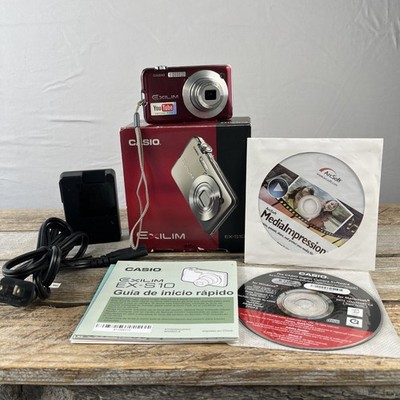 Casio Digital Camera Exilim EX-S10 10.1MP Red Tested w/Box