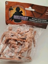 Greenbrier Military Action Figures 4" Plastic Toy Soldiers 4 Per Pack