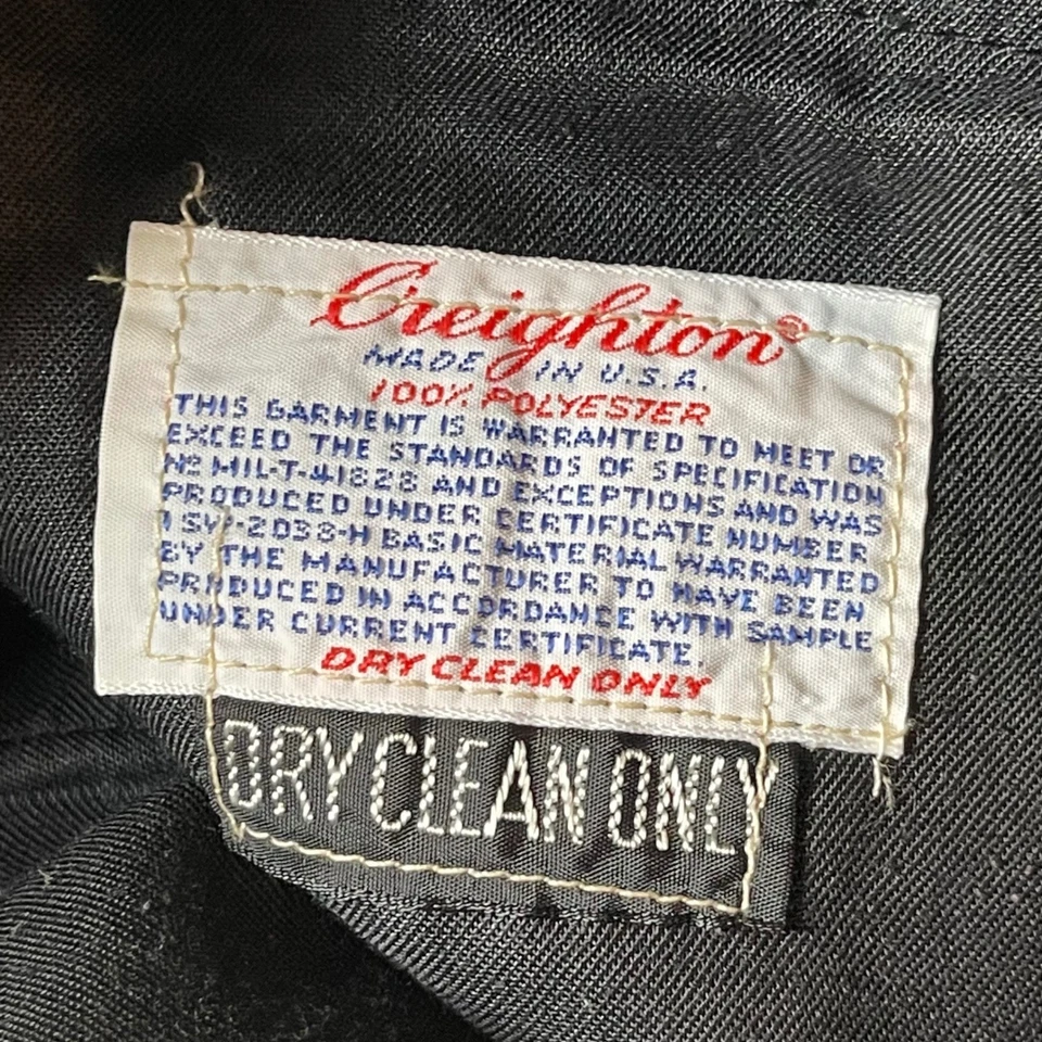 Vintage 1970s US Army Pants Mens Class A Officer Serge Green Black Braid W36xL28 - Image 3 of 4