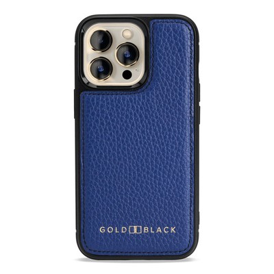 GOLDBLACK iPhone 13 Pro MagSafe Leder Case Nappa blau Echtleder