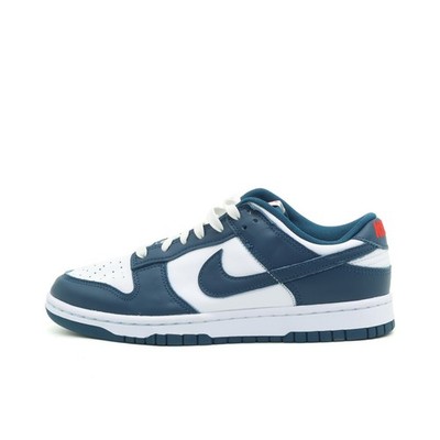Nike Herren Dunk Low Retro Schuh Blau Weiß Leder Atmungsaktiv Sneaker EU 40