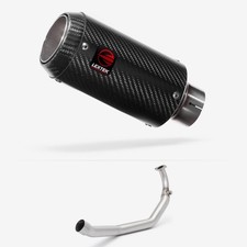 Lextek Carbon Fibre CP8C 150mm Exhaust System for Yamaha YZF R125 Silencer Rear