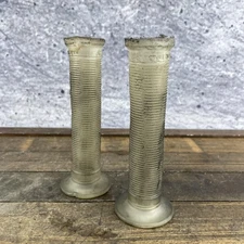 Vintage Pistol Pete BMX Grip Bicycle Handlebar Grips Ribbed Clear in USA BMX