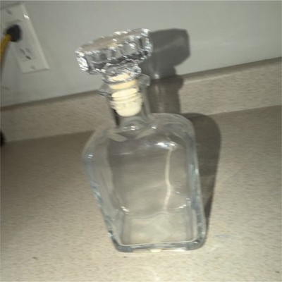 Clear Glass Decanter Set of 2 with Lid Stopper Barware for Wine Whiskey Spirits