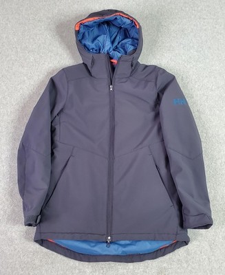 Helly Hansen Jacket Womens Medium Gray Insulated Hooded Full Zip NB 62769