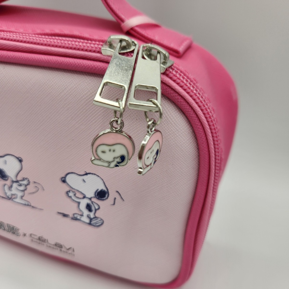 NEW Peanuts X Celavi Snoopy Pink Cosmetic Toiletry Travel Bag