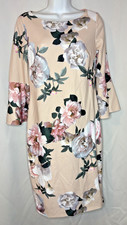 Women's Calvin Klein Size 8 - Pink 3/4 Flare Sleeve Knee Length Lined Dress