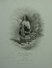 Ritratto Dell'Attrice Bachmann. Figura Intera Nel Ruolo Di Fanella