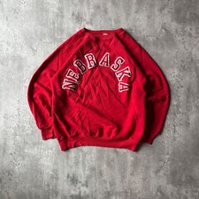 Vintage Champion Nebraska Cornhuskers Crewneck Sweatshirt Large Red College