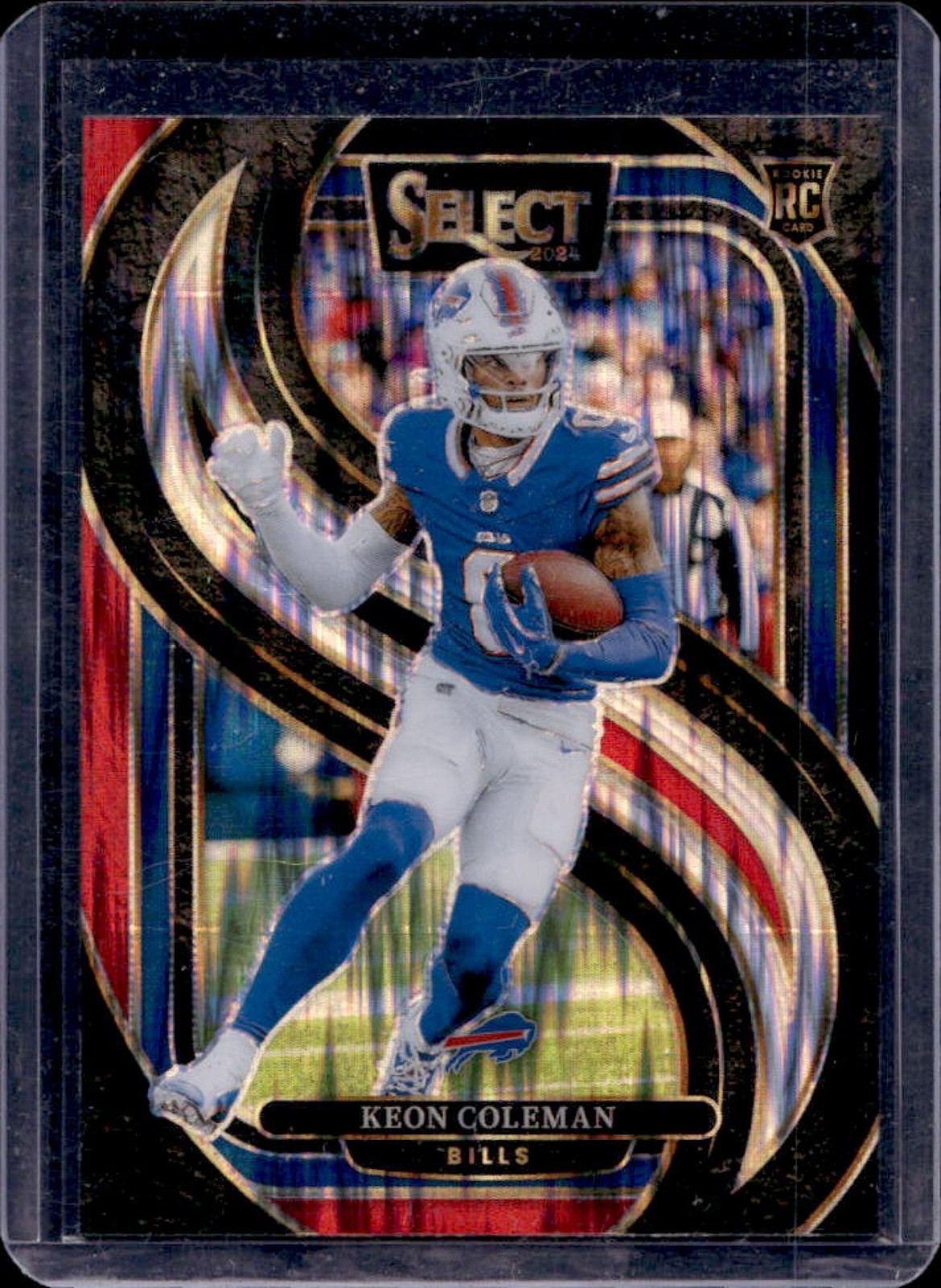 2024 Panini Select Keon Coleman Premier RC Black and Red Prizm Shock #153 Bills