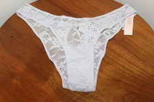 VICTORIA'S SECRET DREAM ANGELS BRAZILIAN LACE OPEN BACK FEATHER LILAC SIZE M