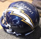Chargers HOF signed mini helmet w/ 2 COA's - Fouts, Dean, Mix, Winslow & Joiner — photo 6