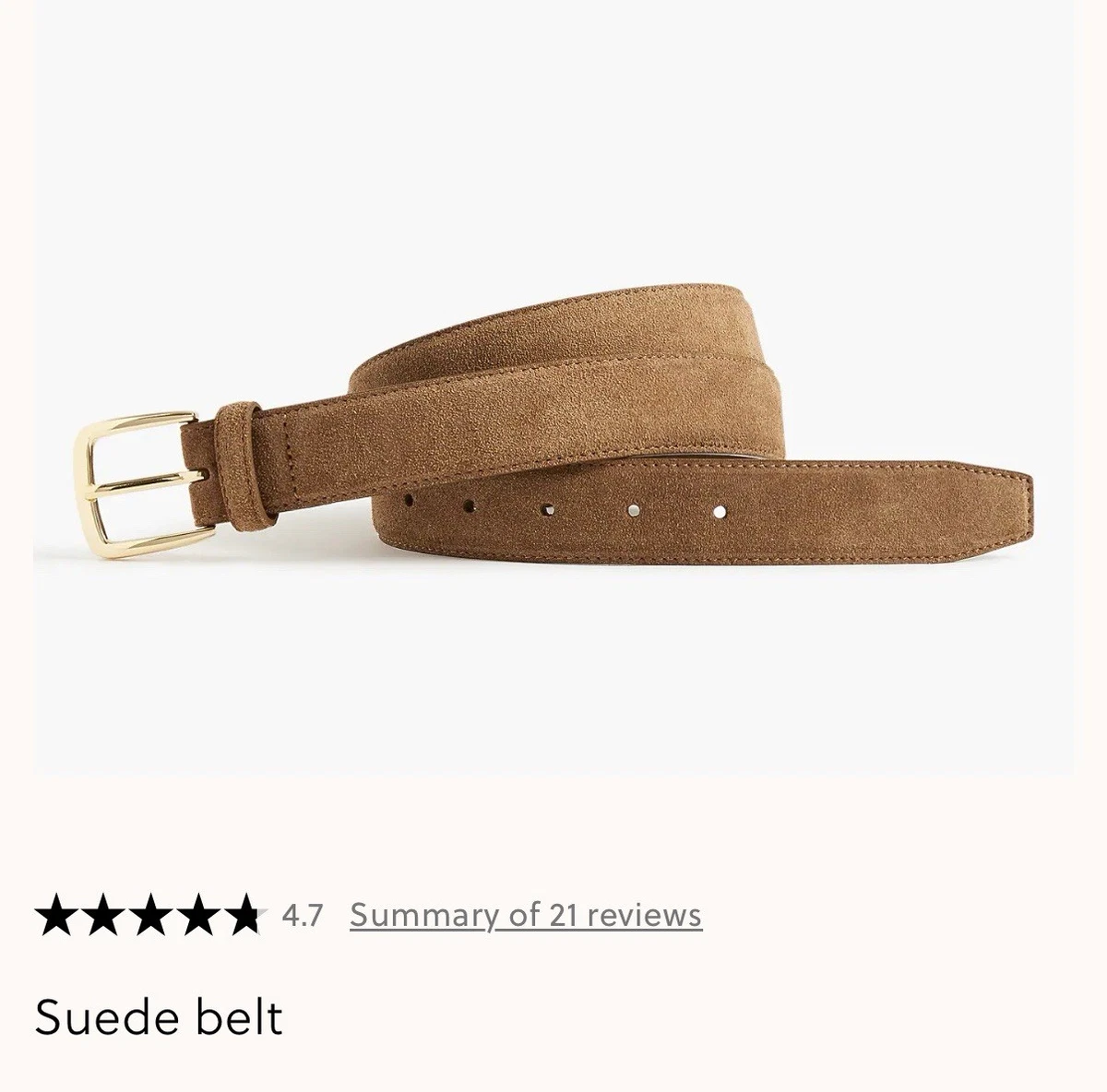 J. Crew Double-keeper Black Suede Leather Belt Women\'s Medium/Large Suede Roller-buckle Belt For Women | J.Crew main image 3