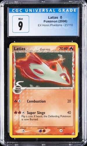 2006 POKEMON EX HOLON PHANTOM #21 LATIAS CGC 9 - Foto 1 di 2