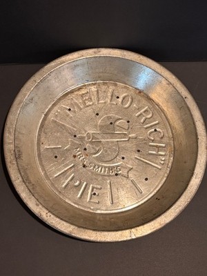 Vintage Mello-Rich Mrs. Smith's Pie Metal Plate Tin Pan 9.5'' Dessert Baking Pan