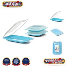 Versatile Cold Meat Storage Set - Microwave & Freezer Safe, 3 Mini Containers