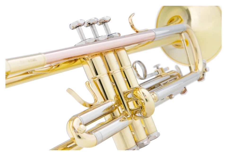 Bb Trompete Blasinstrumente Jazztrompete Gold lackiert Brass Koffer ML Mundstück - Bild 4 von 4