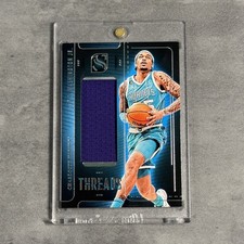 P.J. Washington Jr 2024-25 Silhouette Threads Jersey Patch Game Used Hornets